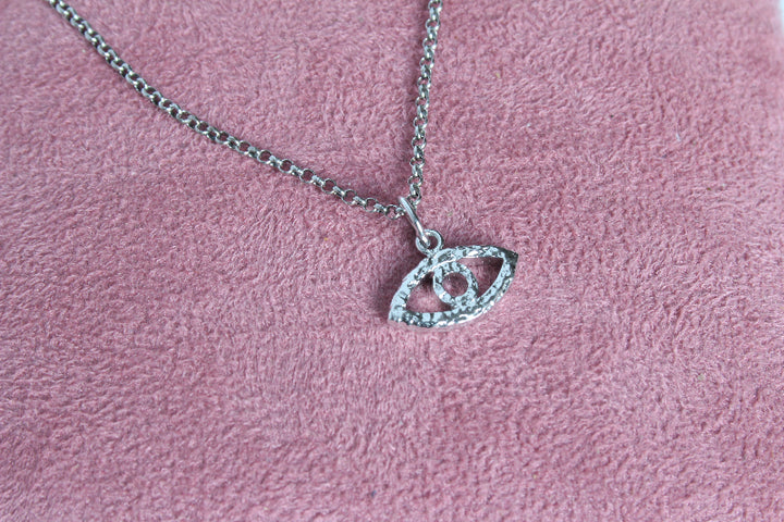 Silver evil eye pendant - Carathea & Jools