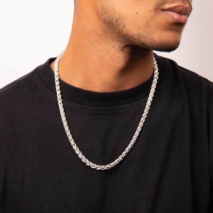 men's silver spiga necklace - Carathea & Jools