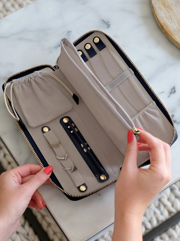 Stackers Navy Jewellery Roll