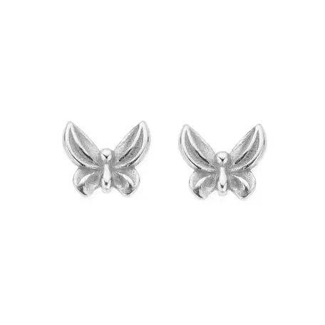 ChloBo silver butterfly stud earrings - Carathea jewellers