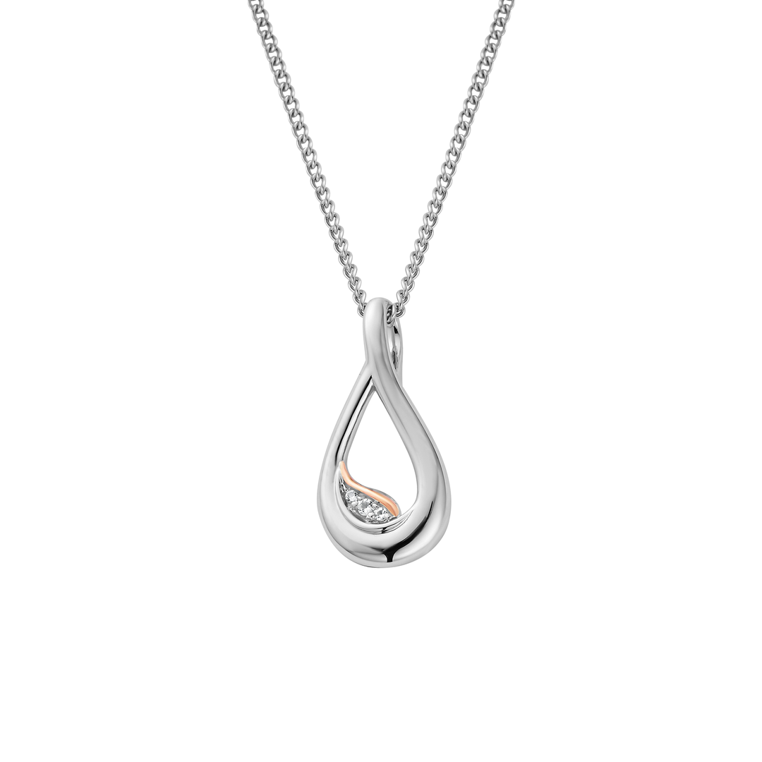 silver and Welsh gold twist pendant- Carathea & Jools, Bridgwater