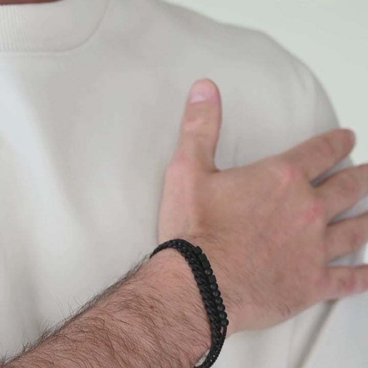Steel & Barnett X- Black Edition Bracelet in Svelte Stephen