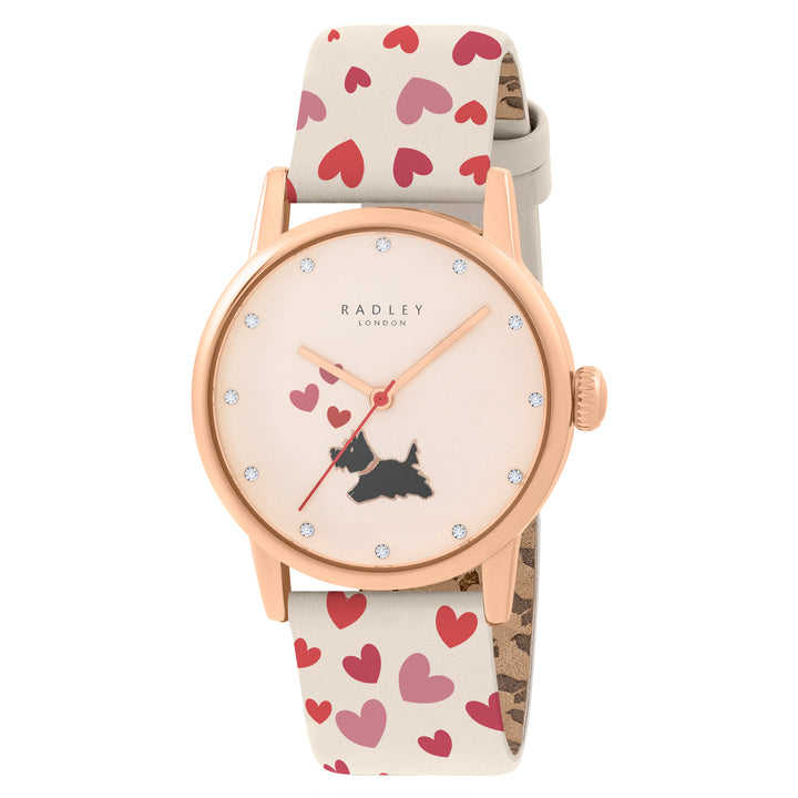 Radley ladies watch with pink hearts - Carathea