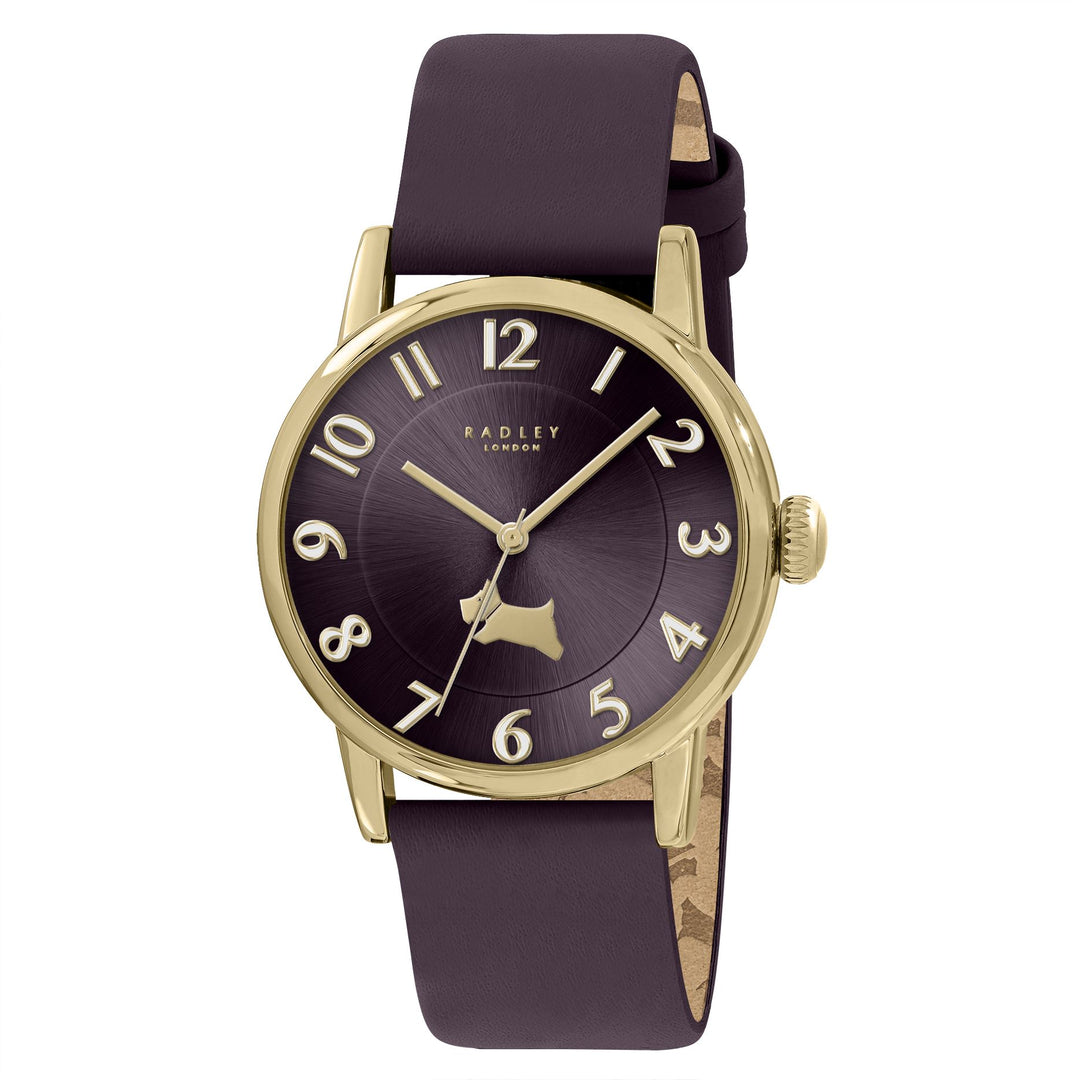Radley ladies watch purple strap and gold case - Carathea