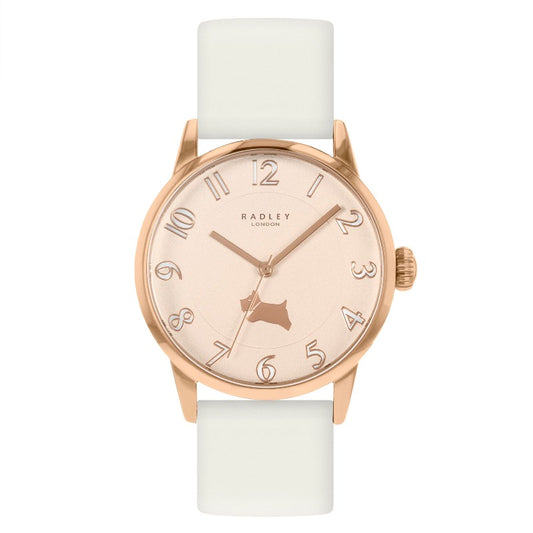 Radley ladies Watch rose gold case white strap | Carathea Watches