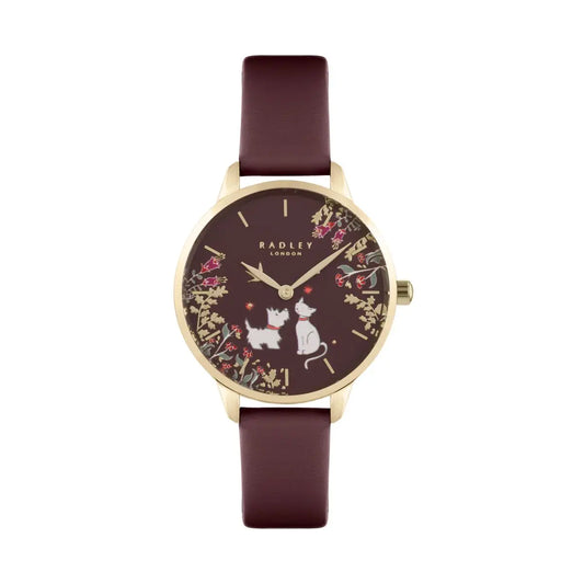 Radley ladies watch gold burgundy - Carathea