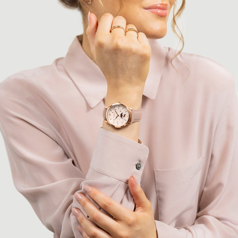 Ladies Radley moonphase watch beige strap | Carathea Watches