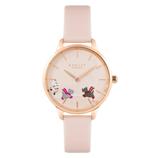 Radley pink leather ladies watch - Carathea