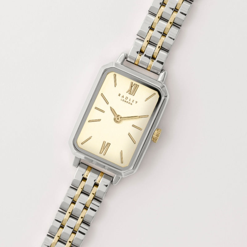ladies two-tone rectangular Radley watch | Watches Carathea