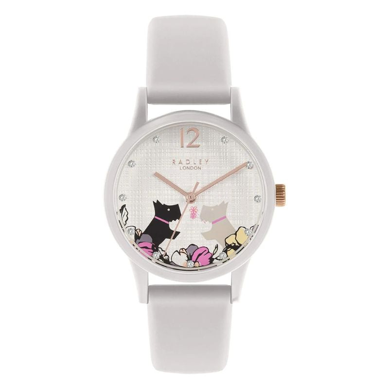 Radley ladies floral watch white strap - Carathea jewellers