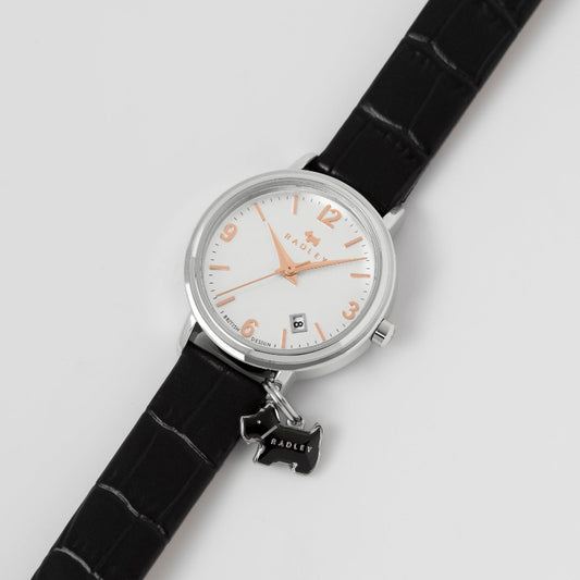 Radley ladies watch black leather strap | Carathea watches