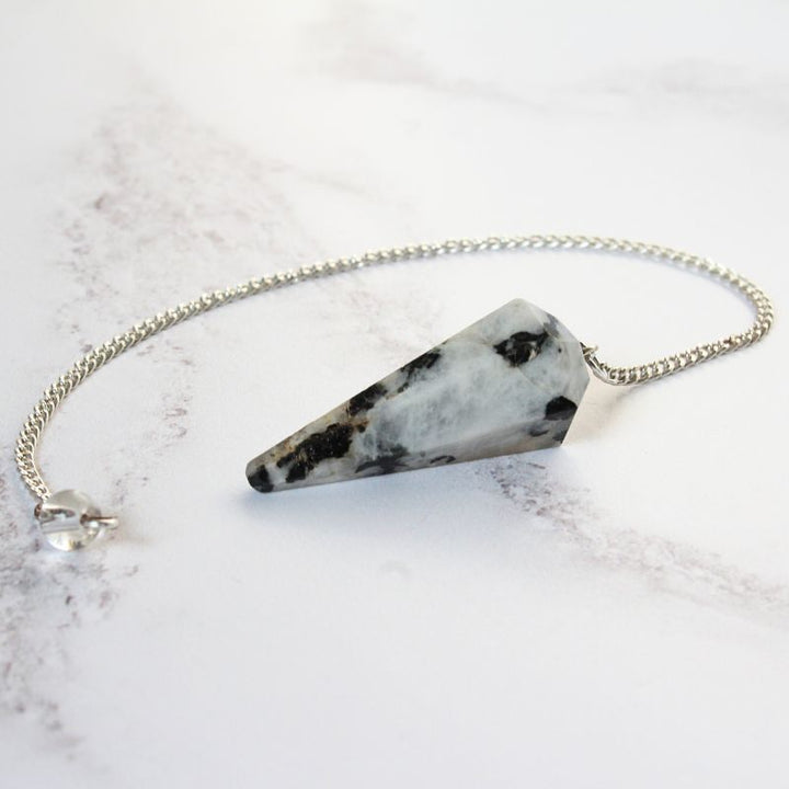 rainbow moonstone cone pendulum - Carathea