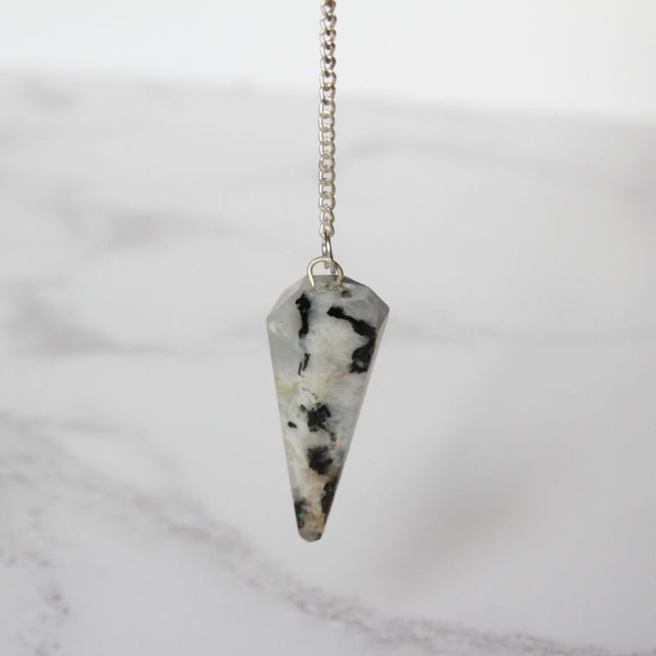 rainbow moonstone cone pendulum - Carathea