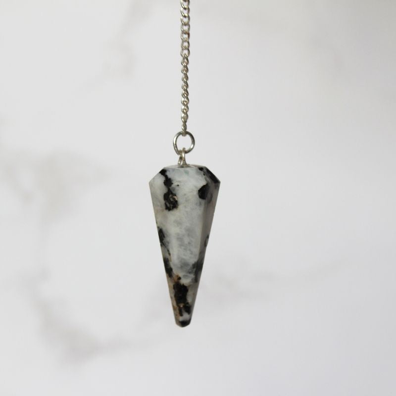 rainbow moonstone cone pendulum - Carathea
