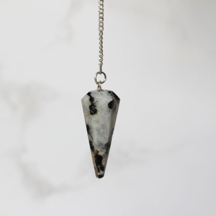 rainbow moonstone cone pendulum - Carathea
