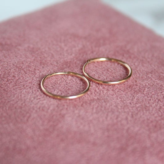 9ct rose gold sleeper earrings - carathea jewellers