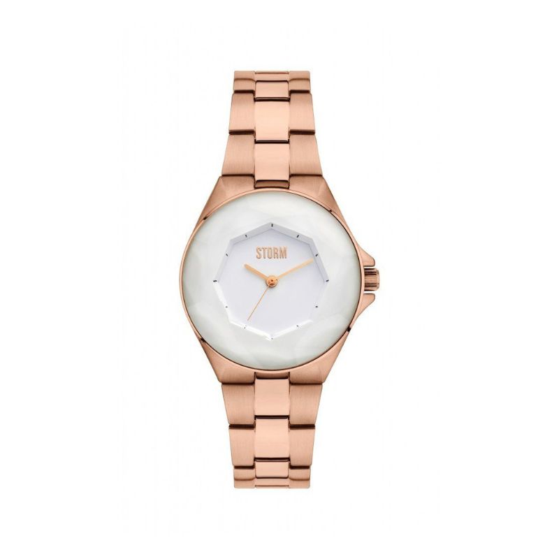 Storm Chrystana Rose Gold & White Watch Watches