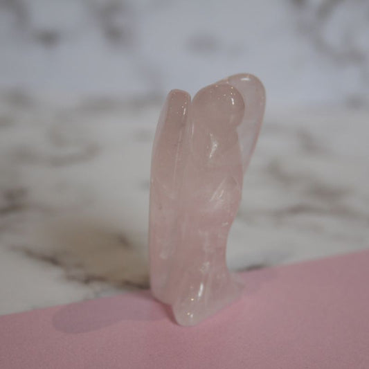 Rose Quartz Pocket Crystal Angel