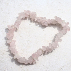 rose quartz chip bracelet - Carathea