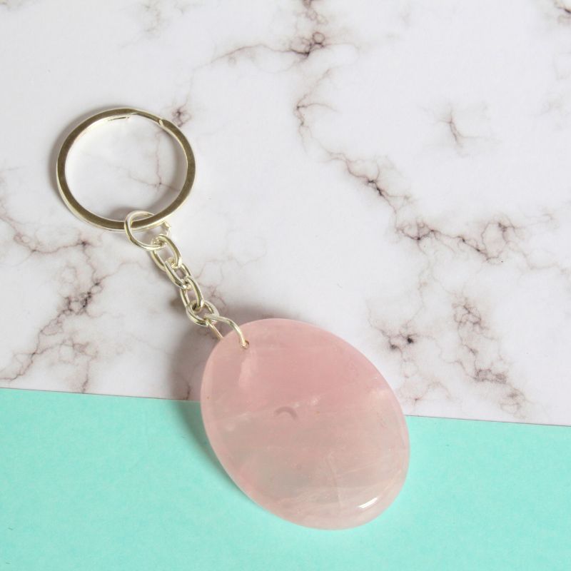 rose quartz keyring - Carathea