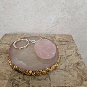 rose quartz keyring - Carathea