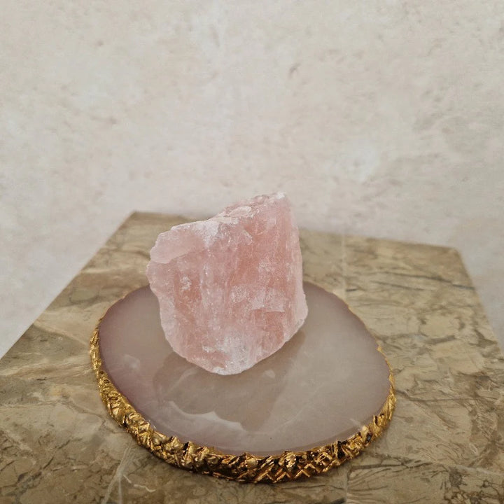 rough rose quartz crystal - Carathea