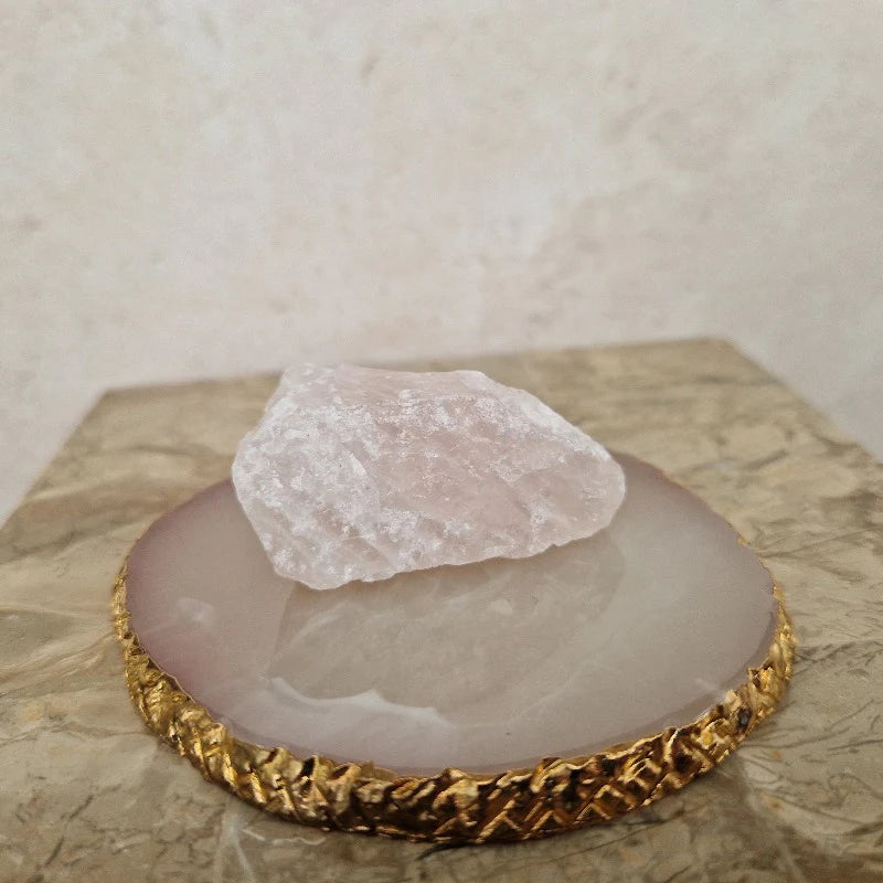 rough rose quartz crystal - Carathea