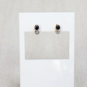 sapphire and diamond stud earrings - Carathea