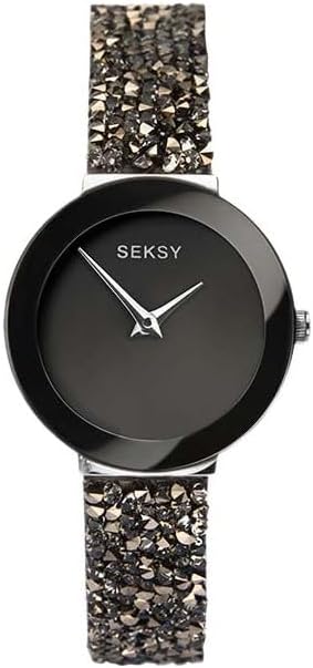 Sekonda easy reader watch with a black leather strap.