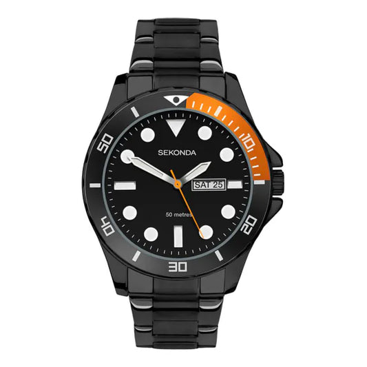 Sekonda Men's Baleric Watch Black Case & Bracelet 30120