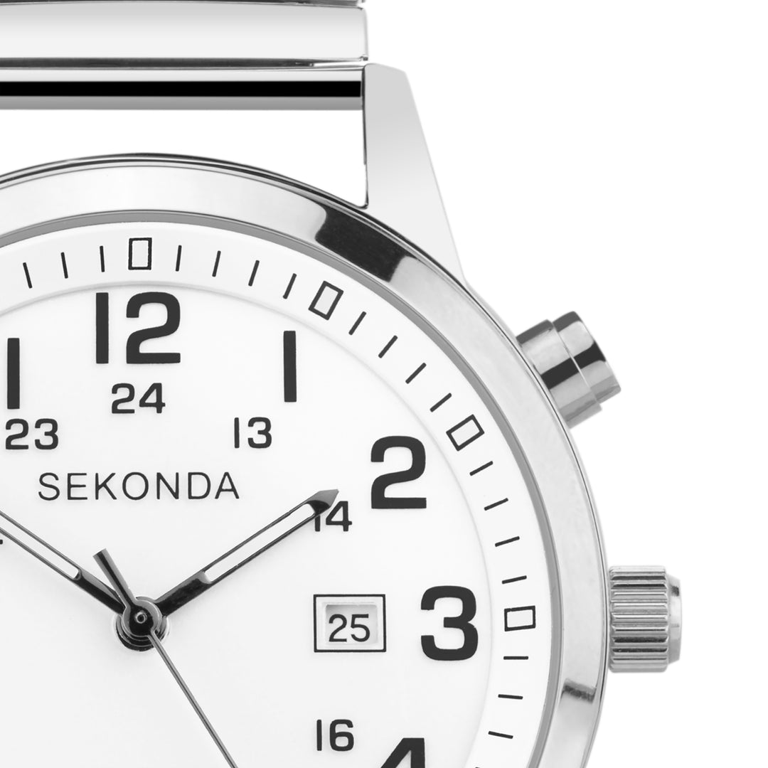 Sekonda Men's Easy Reader Watch with Back Light in Silver (30126)