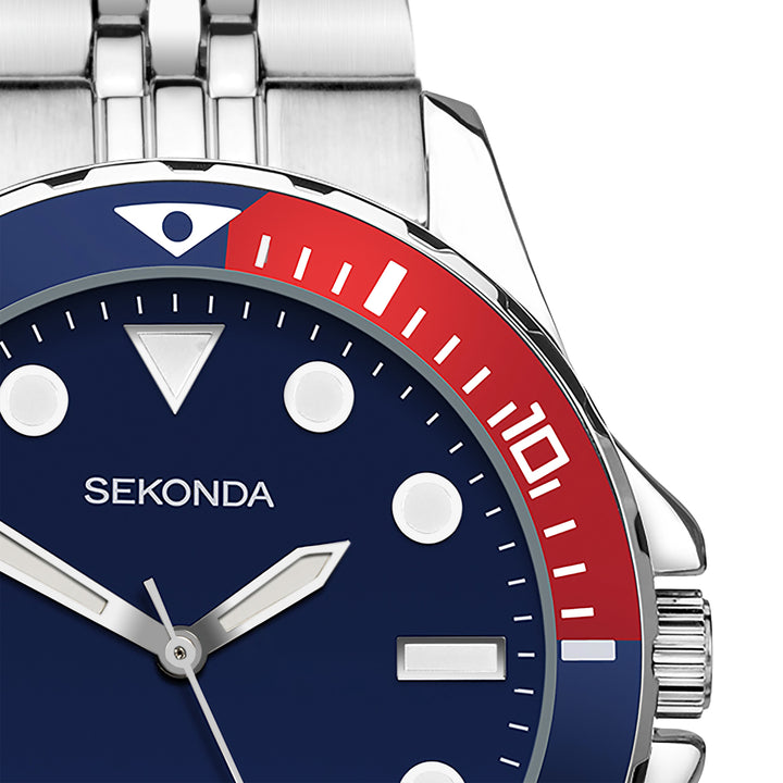 Sekonda Ladies Dive Watch Blue Red (40564)