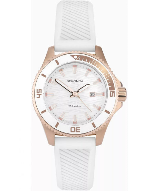 Sekonda Ladies Dive Watch White Rose Gold (40572)