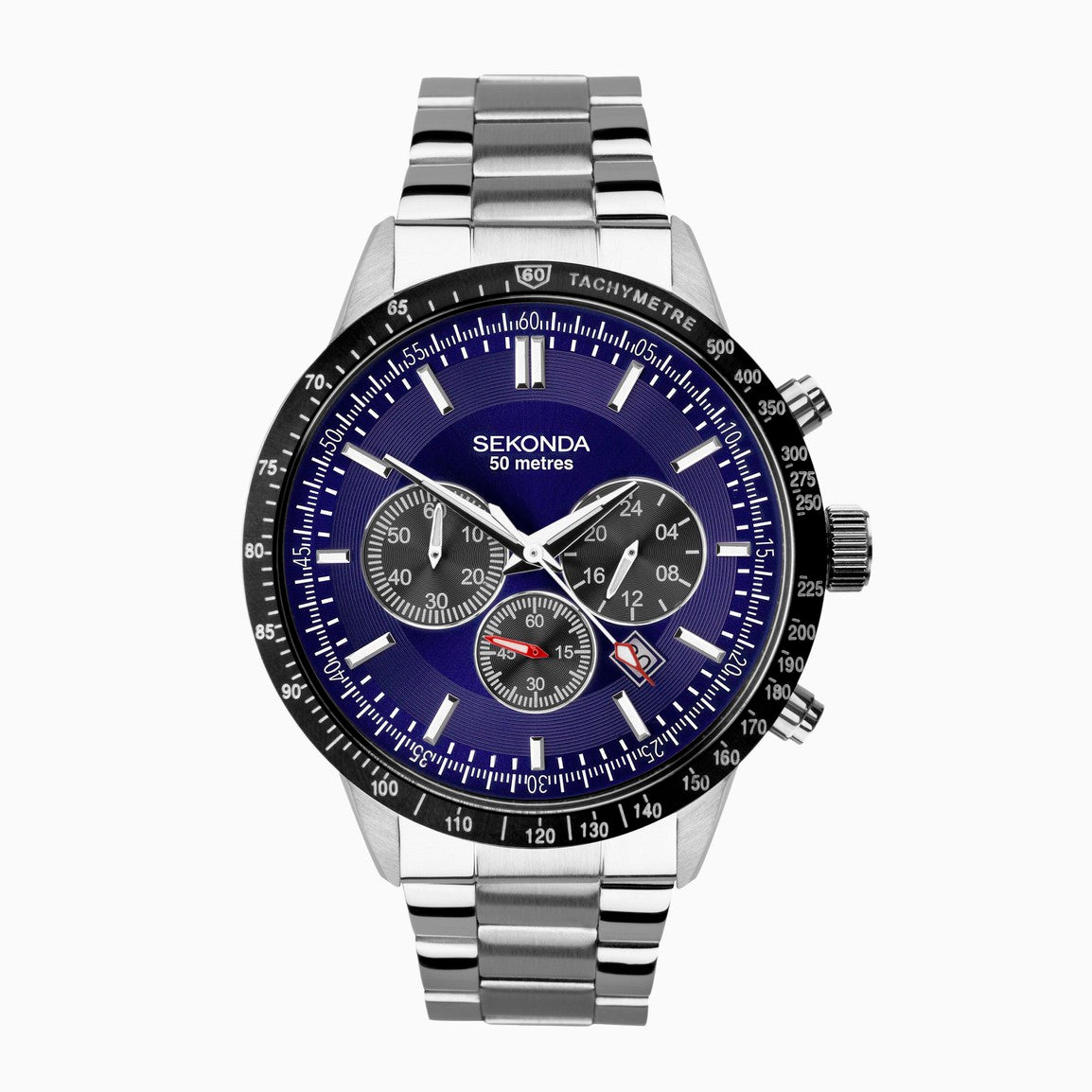 Sekonda Velocity Blue Dial Chronograph Men's Watch 1970