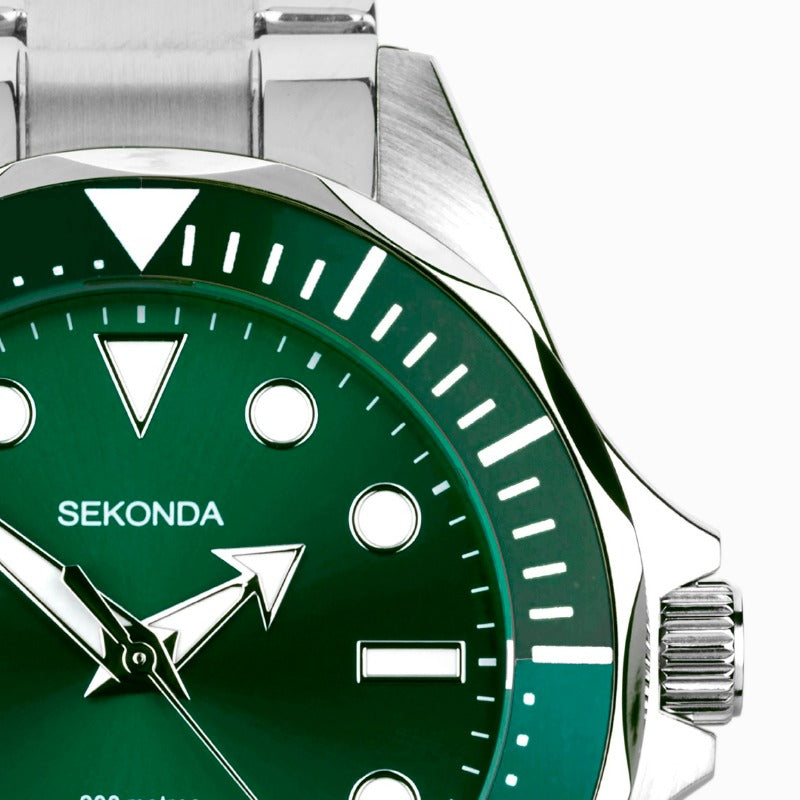 Sekonda green sports watch - Carathea