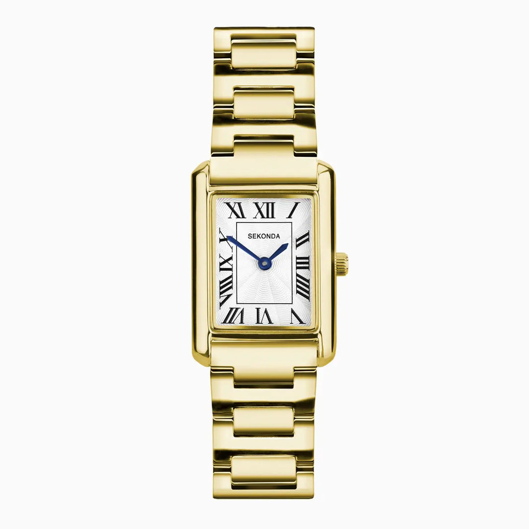 Sekonda ladies Colette watch with Roman numerals and blue hands.