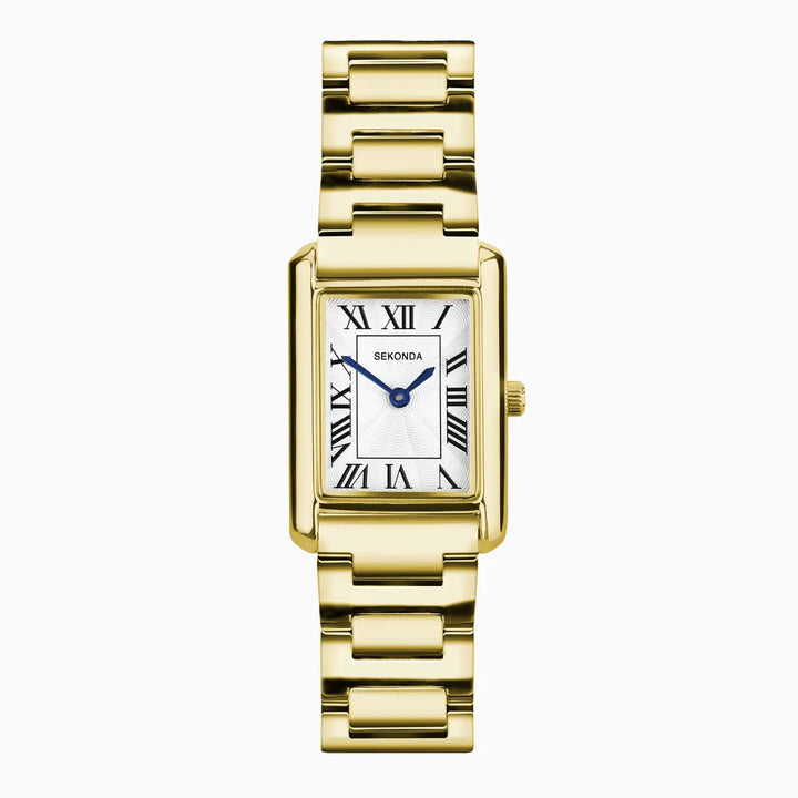 Sekonda ladies Colette watch with Roman numerals and blue hands.