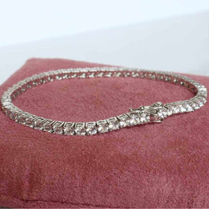 Silver Tennis Bracelet with Cubic Zirconia