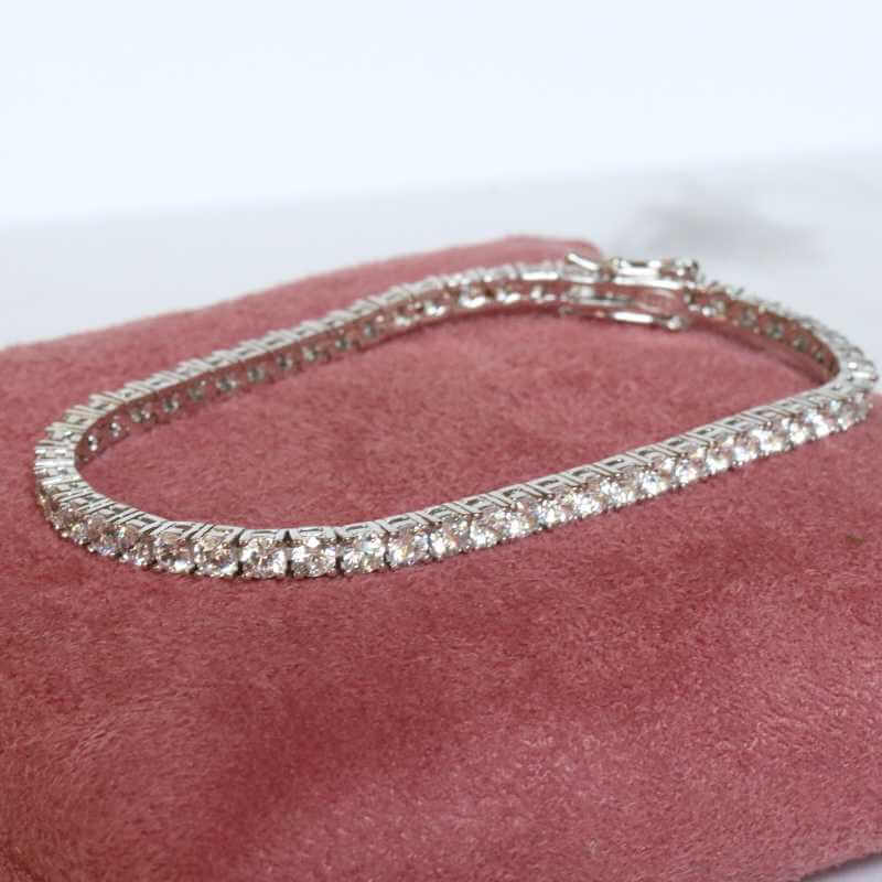 Silver Tennis Bracelet with Cubic Zirconia