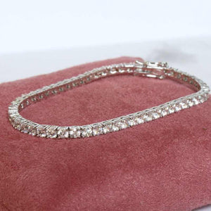 Silver Tennis Bracelet with Cubic Zirconia