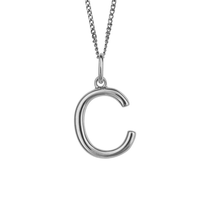 Silver Initial Pendant