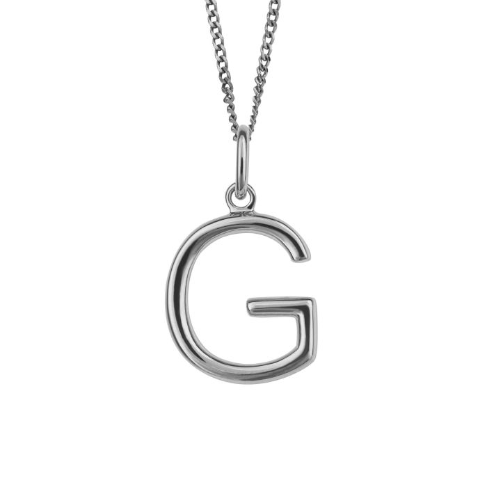 Silver Initial Pendant