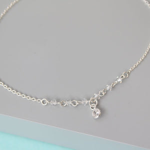 Silver anklet with crystals | Jewellery Carathea
