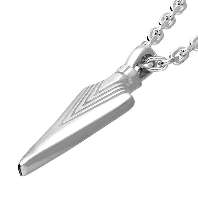 Silver arrow root pendant - Carathea jewellers