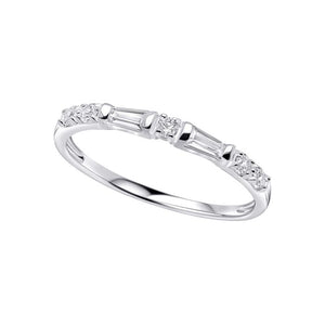 Silver Half Eternity Baguette CZ Ring - Carathea jewellers