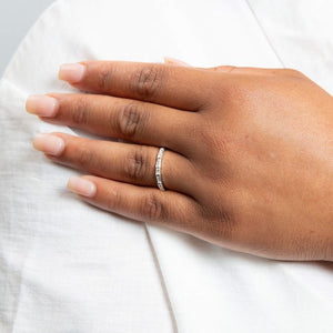 Silver Half Eternity Baguette CZ Ring - Carathea jewellers