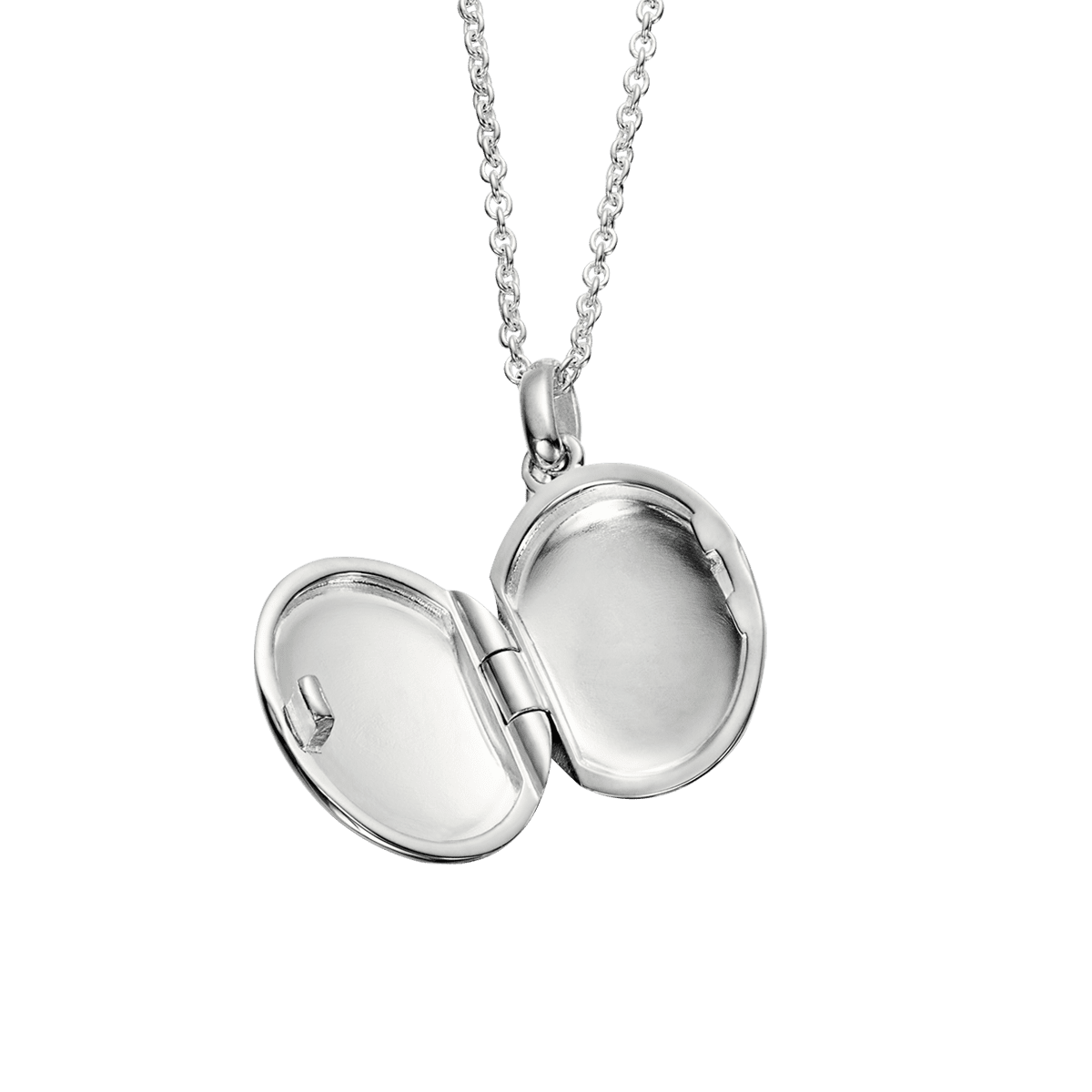 silver oval locket with beading for girls - Carathea jewellers