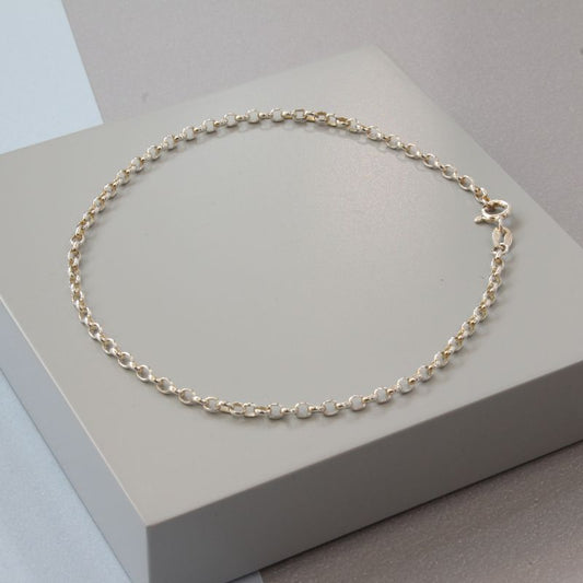 Silver Belcher Chain Anklet