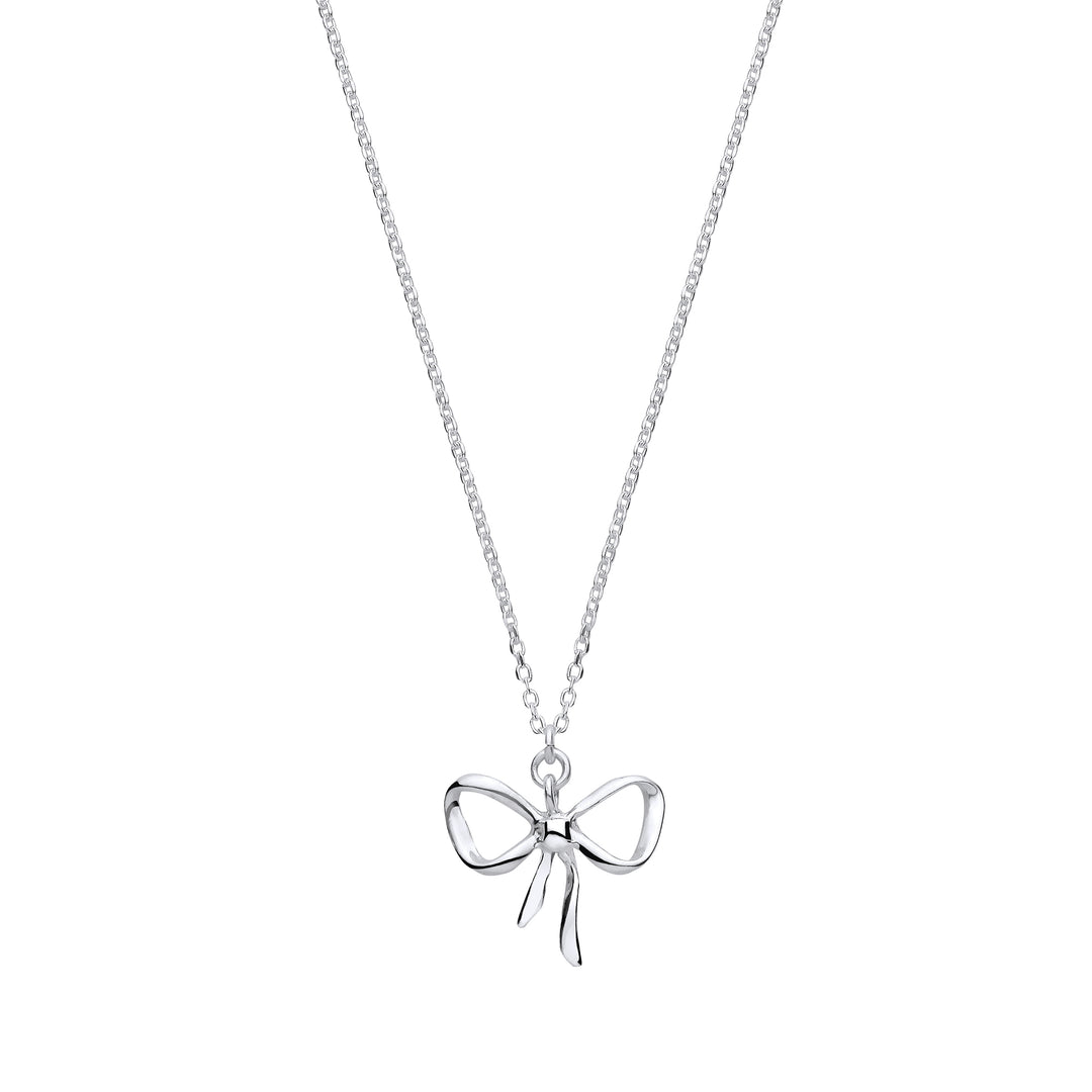 ladies silver bow pendant - Carathea & Jools
