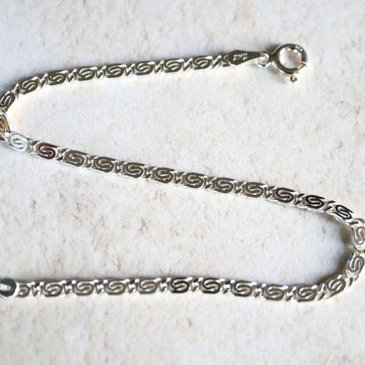 silver bracelet interlocking C links - Carathea jewellers